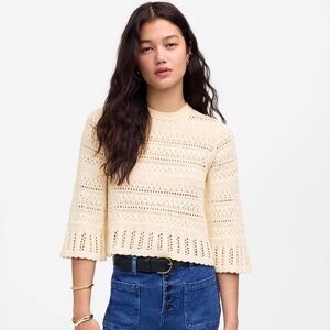 Madewell Scalloped-Trim Sweater